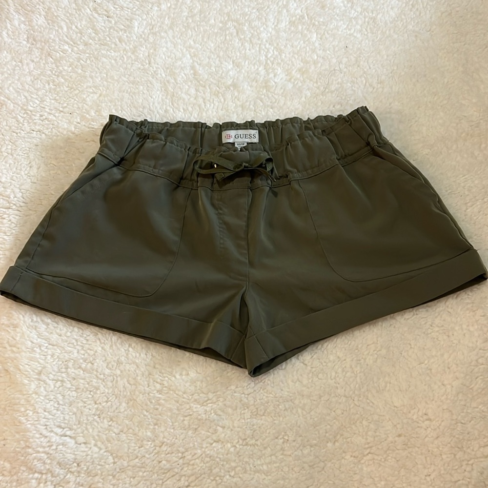 Guess army green shorts